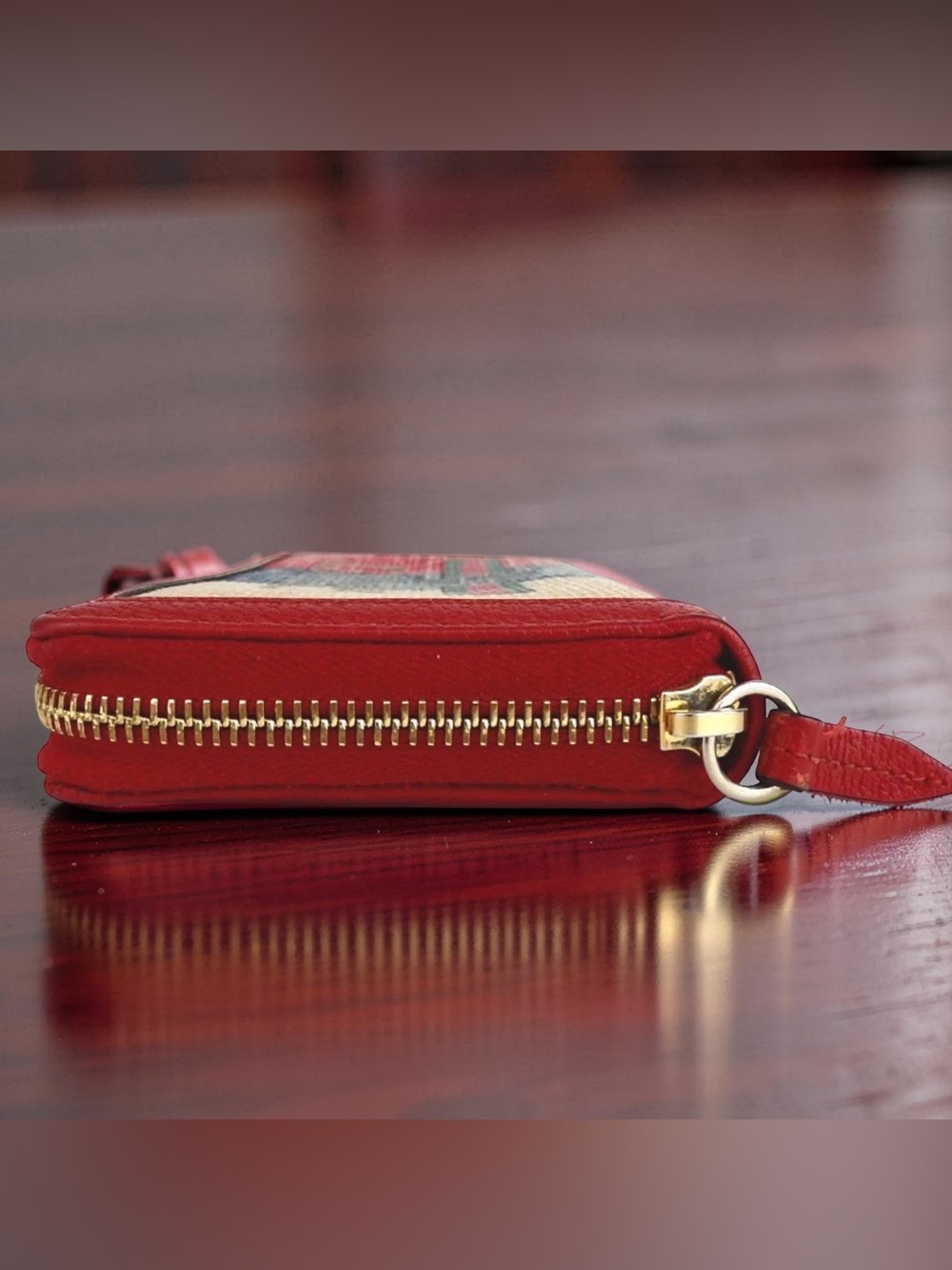 GUCCI Sylvie Stripe Signature Zip Around Wallet 😍❤️🔥 - Picture 9 of 16